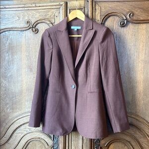 Antonio Melani Brown Tailored Blazer Size 0 – Classic Single Button